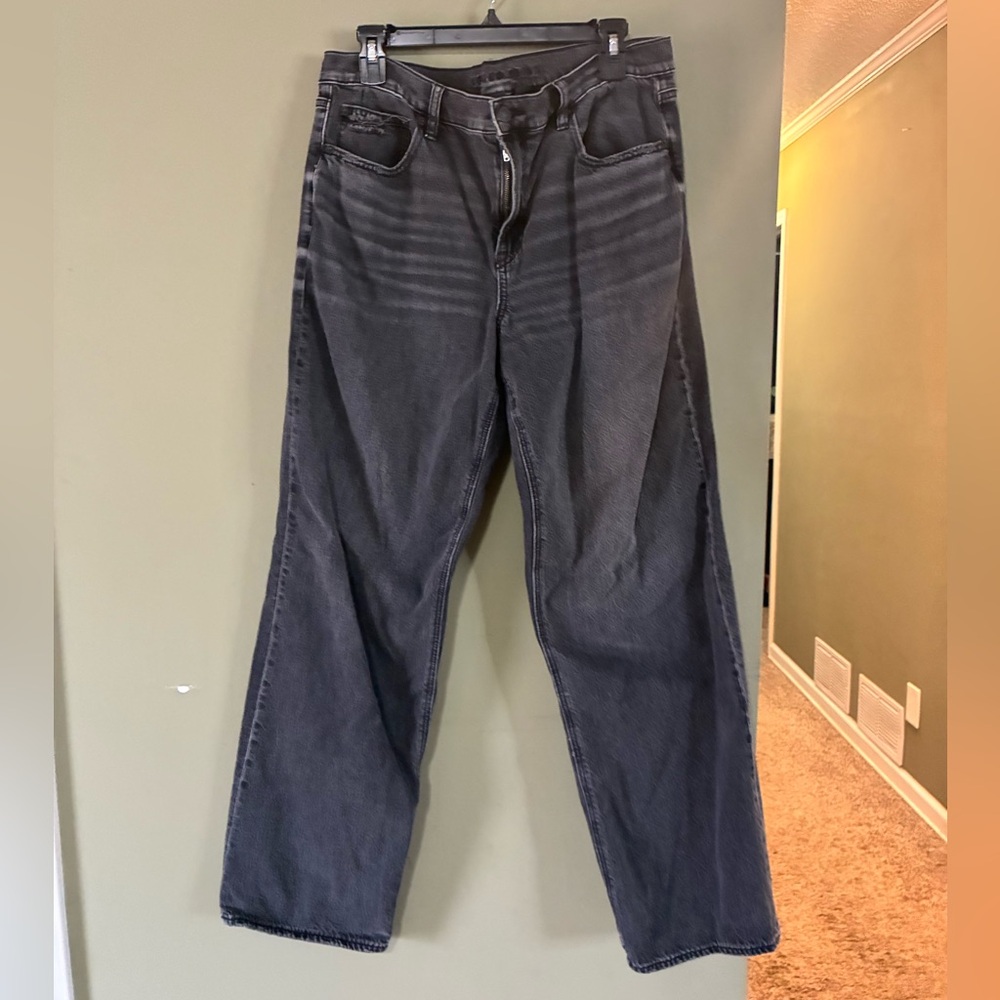AEO Black Jeans Stovepipe 12 Long